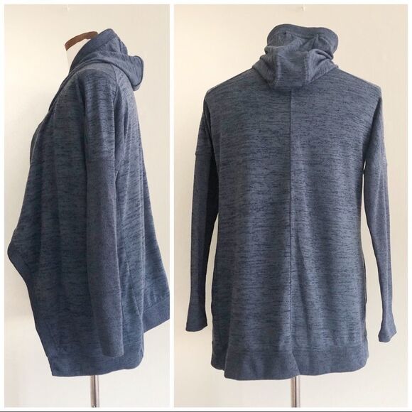 Athleta Asymmetrical drapey hooded cardigan - Picture 6 of 8